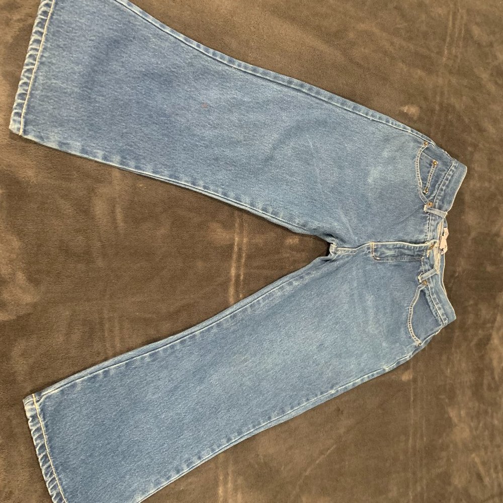 Pre-loved size 13/14 women's flared capri jeans